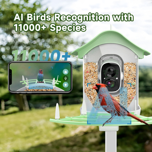 Meilleure Vente : Distributeur Intelligent de Nourriture <span class=keywords><strong>pour</strong></span> <span class=keywords><strong>Oiseaux</strong></span> avec Caméra HD 1080P, Bol Automatique et Alimentation Solaire <span class=keywords><strong>pour</strong></span> Observation des <span class=keywords><strong>Oiseaux</strong></span> à Domicile et dans le Jardin - Product Image 2