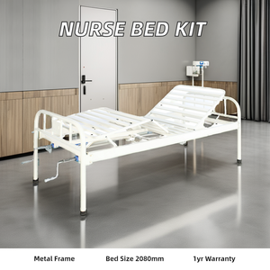 Lits de soins médicaux directs <span class=keywords><strong>d</strong></span>'usine <span class=keywords><strong>prix</strong></span> bon marché deux manivelles manuelles en métal durable lits de soins infirmiers fabriqués en usine - Product Image 5