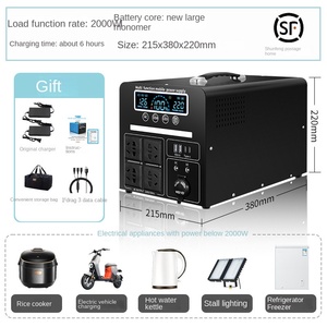 แหล่งจ่ายไฟเคลื่อนที่กลางแจ้ง 220V MPPT Pure Sine Wave ความจุขนาดใหญ่ ระบบความปลอดภัย BMS อัจฉริยะแบบพกพา สำหรับการเดินทางด้วยรถยนต์รุ่น T-1688 Pu - Product Image 5