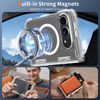 Coque magnétique transparente antichoc et anti-rayures pour iPhone Duo, anti-jaunissement, protection de la charnière, vente en gros