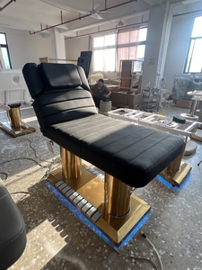 Electric Massage Table Stainless Steel Esthetician <b>Bed</b> Adjustable Salon Spa Furniture with <b>Headrest</b> - Product Image 5