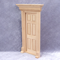 Maison de poupée 1:12, mini meuble, modèle, décoration de porte et fenêtre, bois massif, colonne blanche, tête plate, 6 grilles