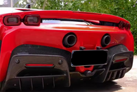 Digunakan untuk Ferrari SF90 serat karbon kering gaya OEM perlengkapan bodi depan bibir dan belakang Diffuser rok samping Kit bodi sayap Spoiler