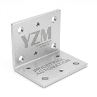 Support d'angle métallique en aluminium en forme de L usiné sur mesure par CNC pour l'assemblage de cadres industriels