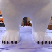 H=5m Handgefertigter Anpassbarer Animatronischer Weißer Bär aus Kunstharz |   Eis- und Schnee-Thema für Abenteuerparks zur Innen- und Außennutzung in Einkaufszentren