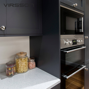 Armoires de cuisine modernes en alliage d'aluminium modulaires avec évier et crédence, portes en contreplaqué - Product Image 3