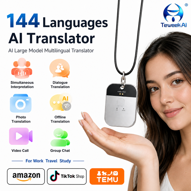 T3 AI Translator Device 144 Languages Online/Offline Voice Photo Text Recording Cross-App for 5G Face-to-face Translation