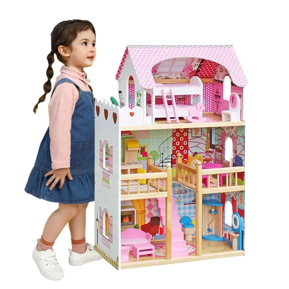 Dollhouse Toy 2023 Popular Boy And Girl Toy 3 Layers Wooden Toys Dollhouse Dollhouse Big
