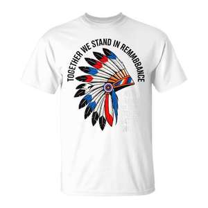 T-shirt Unity Day pour la protection des enfants des Indiens d'Amérique, blanc, taille moyenne - Product Image 1
