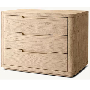 Table de chevet fermée BRETON rh FURNITURE, style moderne et luxueux, avec tiroir - Product Image 3