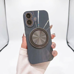Funda de Teléfono de Lujo con Anillo Magnético y Soporte 360, Resistente al Agua y a los Golpes, con Impresión Láser en CD, TPU, en Oferta - Product Image 2