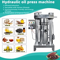 Presse à huile de tournesol à pression réglable Machine de presse à beurre de cacao d'extraction d'huile à froid hydraulique de graine noire avec CE