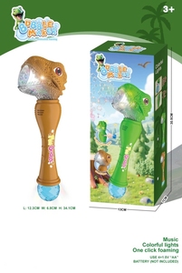 Oem ODM New mùa hè Bong Bóng đồ chơi 34cm Led âm nhạc điện khủng long bong bóng máy chơi bong bóng Blower Wand với âm nhạc và ánh sáng - Product Image 3