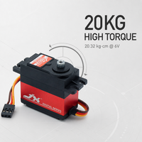 Servomoteur numérique sans noyau JX PDI-6221MG 20KG à couple élevé avec engrenages en plastique et métal 120 pour voiture RC, crawler, bateau, robot, avion