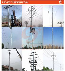 <span class=keywords><strong>Poste</strong></span> <span class=keywords><strong>Eléctrico</strong></span> de Acero Galvanizado SLOER de 10m 11m 15m 18m 20m 25m 20 Pies, Torre Monopolar Poligonal Octagonal para Servicios Públicos - Product Image 3