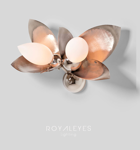 Американский простой новый дизайн, золотистые медные листья, подвесной светильник, декоративная люстра, современная люстра для гостиной - Product Image 3