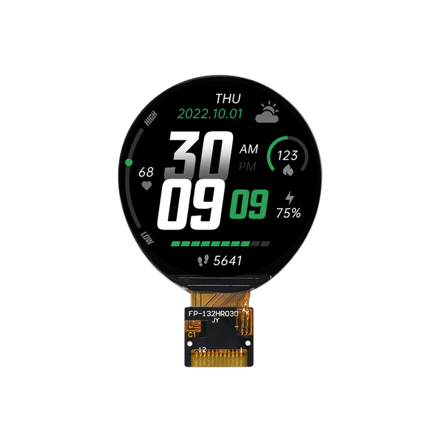 1.32 Inch 360*360 QSPI Small Round TFT LCD Module Screen Circular LCD Display for Smart Watch GC9C01 Customize LCD Touch Panel