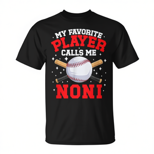 Mi jugador favorito me llama Noni, camiseta de béisbol para abuelos - Product Image 2