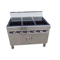 Peralatan Dapur Harga Pabrik Kompor Listrik Stainless Steel 4 Tungku Pengapian Elektronik untuk Hotel