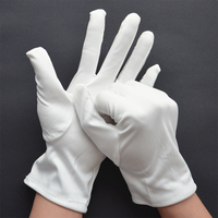 Vente en gros Gants de bijoux personnalisés en microfibre noire pour le nettoyage des verres au doigt confortables anti-salissure