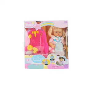 उच्च गुणवत्ता वाले प्लास्टिक खिलौना स्नान लड़की पेशाब के साथ 16 इंच बच्ची गुड़िया आईसी