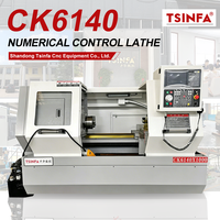 Tour CNC CK6140 avec alésage de broche de 52 mm, guides usinés trempés, machine de tournage légère pour métaux, pour l'usinage de tiges filetées et d'engrenages
