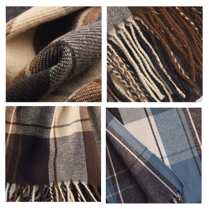 Luxury Polyester Long Style Hijab <b>Wraps</b> Soft Tassel Custom Scarf Winter Women Artificial Cashmere Plaid Winter <b>Shawl</b> for Ladies - Product Image 5