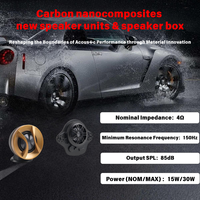 Haut-parleur de tweeter audio pour voiture en plastique Xuming T040A001-01 1 pouce, UNC-Uyama Nano Carbone 15W/30W, transducteur universel haute fréquence