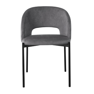 Sedia da Pranzo in Tessuto di Lino dal Design Moderno, Arredamento per la Casa, <span class=keywords><strong>Sedie</strong></span> con Gambe in <span class=keywords><strong>Metallo</strong></span> Nero per Sala da Pranzo - Product Image 5