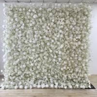 Rideau mural en tissu de haute qualité, motif rose rose, 8x8 pieds, enroulable, vente flash