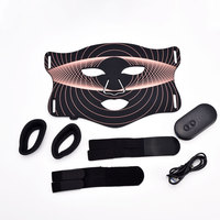 Masque LED en silicone sans fil infrarouge rouge et bleu pour le visage, thérapie 850 nm 650 nm, approuvé par la FDA, médical, pour l'acné, les rougeurs, les taches de rousseur, à domicile