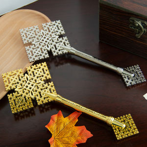 Orthodoxes Kreuz Jesus Religiöses Kreuz Christentum Religion Geschenk Kleines Handkreuz Vergoldet für Kirchengebet - Product Image 1