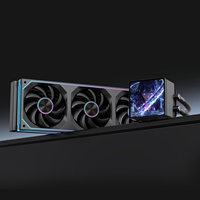 Nouveau style de refroidisseur liquide AIO pour processeur 360 mm avec ventilateurs et écran LCD IPS de 4,0 pouces pour PC de jeu en céramique