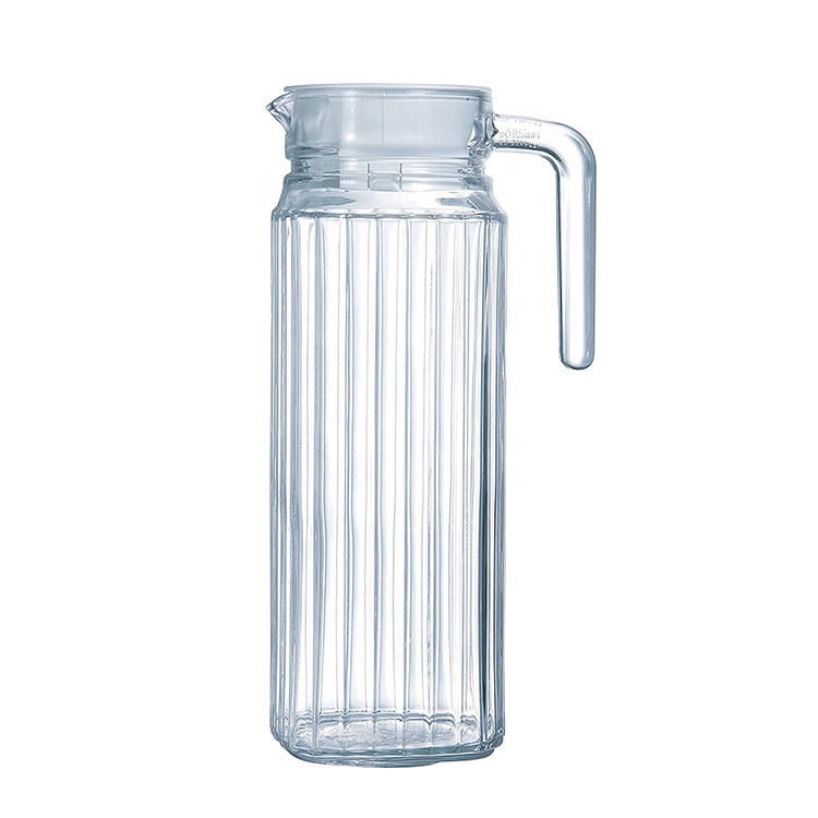 Многоразовый пластиковый прозрачный кувшин для молока, кофе, апельсинового сока, 1 л, кувшин для холодильника с крышкой