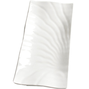 A5 <b>melamine</b> imitation porcelain white sushi <b>plate</b>, Japanese style plastic dish, saury <b>plate</b>, rectangular creative long <b>plate</b>. - Product Image 4