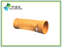 Kantong Filter Needle Felt Tahan Suhu Tinggi P84 Efisiensi Filtrasi 99,9% Jahitan Ganda dengan Mulut yang Diperkuat