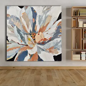 NUAGE GRATUIT Mode Peintures à l'huile personnalisées Art Vente en gros Sans cadre Décor de salle à l'huile Grande fleur Couleurs colorées Peintures à l'huile