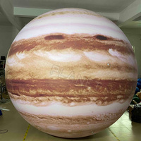 Prix de gros Publicité LED Foudre Fête Événement Soleil Mars Saturne Système Solaire Gonflable Lune Ballon