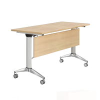 Table de bureau en bois multifonctionnelle réglable et pliable avec roulettes, bureau debout extensible et pivotant pour usage commercial