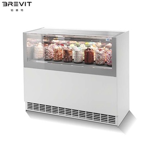Vitrine Réfrigérée à Angle Droit à 2 Niveaux avec Refroidissement par Air et Désembuage LED pour <span class=keywords><strong>Supermarché</strong></span>, Congélateur/Refroidisseur, Présentoir à Gâteaux - Product Image 2