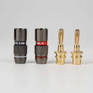 Conectores de Audio Tipo Banana de 4mm, Chapados en Oro, de Cobre, para Cableado de Altavoces - Product Image 1