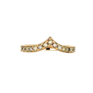 18K Gold Pave Diamond Ring Minimalist Stackable Wedding Band Luxury <b>Women</b> Jewelry - Product Image 1