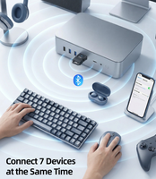 Realtek 6.0 untuk Adaptor (Plastik) Transmisi USB Tanpa Driver untuk Komputer Desktop Menghubungkan Headphone Audio Mouse