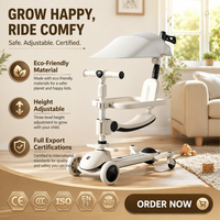 Trottinette multifonctionnelle pour enfants, vente en gros d'usine, avec pare-soleil détachable et accoudoir, jouet d'extérieur pour enfants