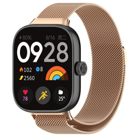 Bracelet de montre en acier inoxydable pour Redmi watch4 Bracelet milanais magnétique pour Mi band8/9 pro bracelet milanais en métal