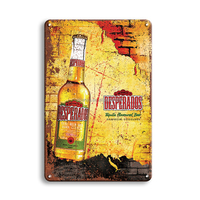 Usine Personnalisé Décor Mur bar Artisanat Ancienne Impression Rétro Vip Lounge Vintage Sublimation Métal logo Étain Signes Vierge à Vendre