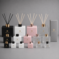 Flacon de parfum de luxe en verre carré plat, base épaisse, flacon de parfum vide, impression personnalisée, couleur personnalisable