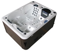 Bain à remous rectangulaire de luxe extérieur OEM Sexy Spa Balboa Gecko Top en acrylique et fibre de verre, écologique, pour 3 personnes, avec hydrothérapie