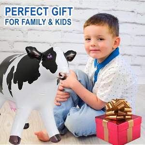 Juguete de Peluche Inflable de Vaca para Niños, Material de PVC Impermeable, Plegable y Portátil, Decoración del Hogar, Regalo Perfecto para la Familia y las Fiestas - Product Image 5