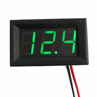 Voltmètre numérique DC 4,5V-30V, ampèremètre pour voiture, bateau, moto, affichage LED 0,56 pouce, mini testeur à montage sur panneau